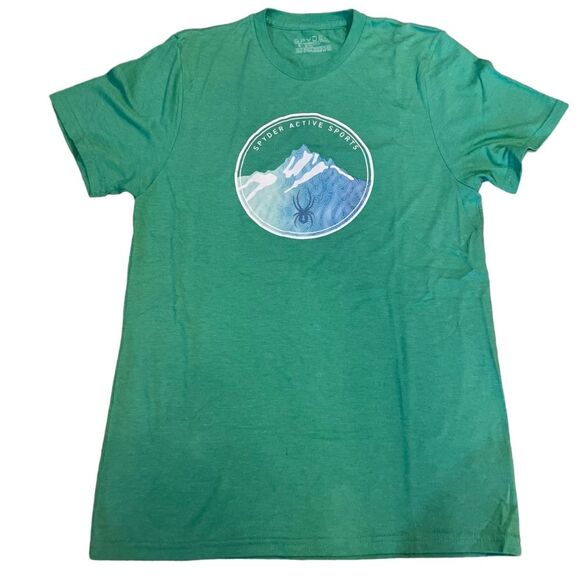 Spyder Tee Shirt Mens Size Small In Green - Picture 1 of 7